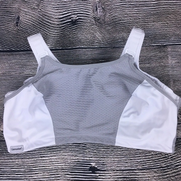 GLAMORISE CUSTOM CONTROL WIRE-FREE SPORTS BRA NWoT White 36G